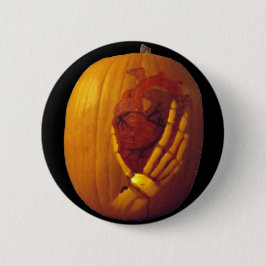 Pumpkin, hjärta i Skeleton Hand Knapp