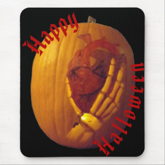 Pumpkin, hjärta i Skeleton Hand Musmatta