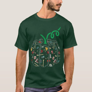 Pumpkin Hockey Mönster Lazy Halloween Costume Cool T Shirt