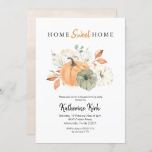 Pumpkin Home Sweet Home Houseuppvärmning Party