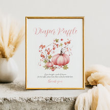 Pumpkin Höst Berry Diaper Raffle poster