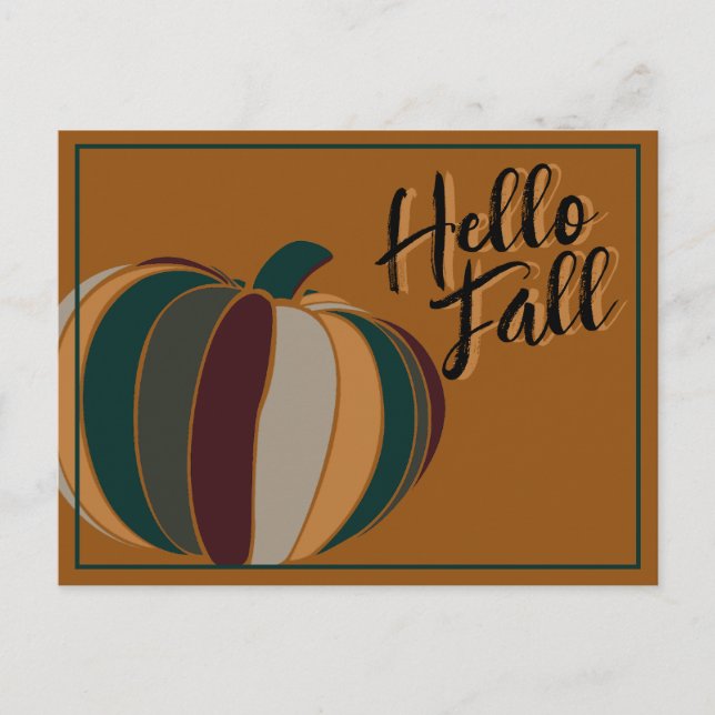 Pumpkin Höst färger Vykort (Framsida)