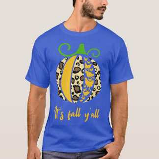 Pumpkin Höst löv Fall Season Leopard Skriv ut mig T Shirt