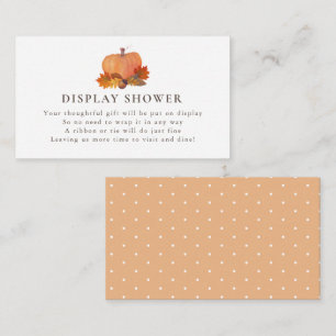 Pumpkin Höst löv White Visning Shower Tilläggskort