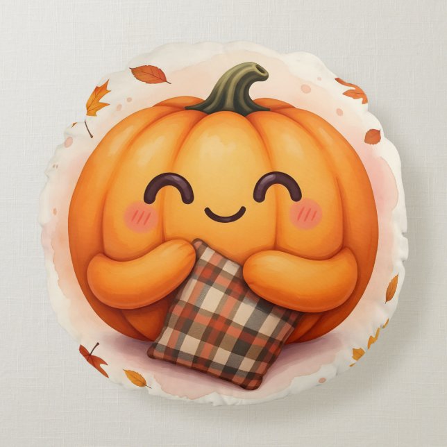 Pumpkin Hug-a-Pillow | Cute Autumn Dekorativ kudde (Framsidan)