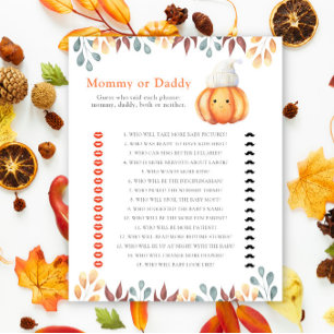 Pumpkin i hatt - mamma eller babyduschspel