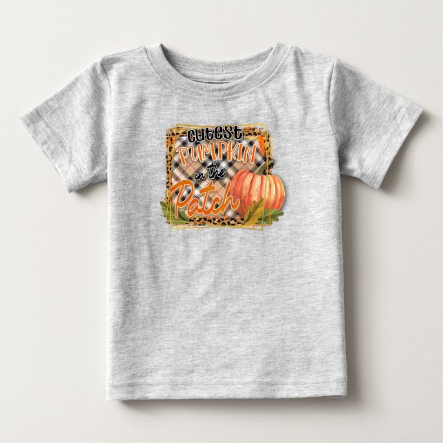 Pumpkin i lapptäcket har hamnat och leopard t shirt (Framsida)
