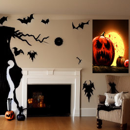 Pumpkin i månljuset | AI Art Poster