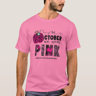 Pumpkin i oktober vi Bäror Rosa Breast Cancer Warr T Shirt