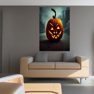 Pumpkin i staden AI Art Poster