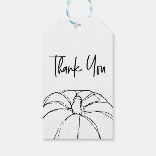 Pumpkin Illustration - enkelt tack Presentetikett