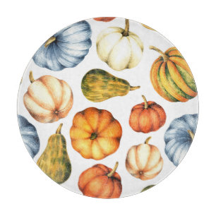 Pumpkin Illustration: Sömlös vattenfärg Mönster