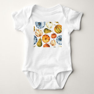 Pumpkin Illustration: Sömlös vattenfärg Mönster T Shirt