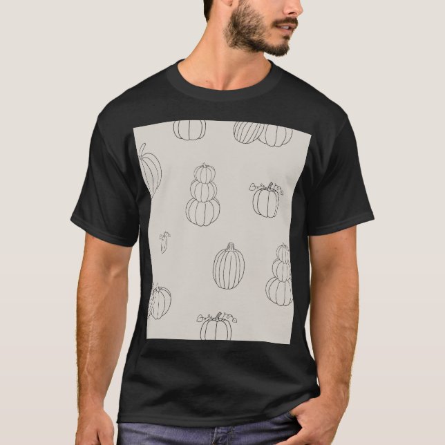 Pumpkin Illustration T Shirt (Framsida)