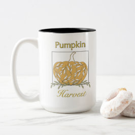 Pumpkin in Light - Pumpkin Harvest Två-Tonad Mugg