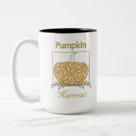 Pumpkin in Light - Pumpkin Harvest Två-Tonad Mugg