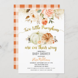 Pumpkin-inbjudan för Blommigtar för höstkoraller Inbjudningar