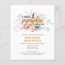 Pumpkin-inbjudan för Par Baby Shower