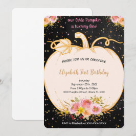 Pumpkin-inbjudan på födelsedagen inbjudningar