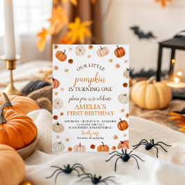 Pumpkin-inbjudan på födelsedagen inbjudningar