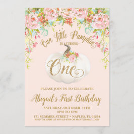 Pumpkin Inbjudan, Pumpkin Första födelsedagen Inbjudningar