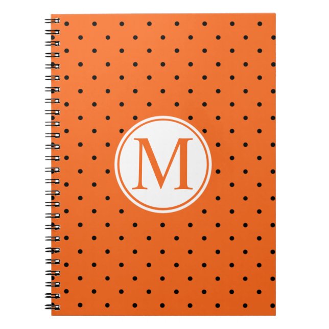 Pumpkin Inspired Halloween Monogram | Guestbook Anteckningsbok (Framsidan)