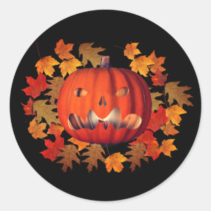 Pumpkin Jack o lantern Halloween Cute Runt Klistermärke