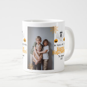 Pumpkin jack-o-lantern Happy halloween Photo Jumbo Mugg