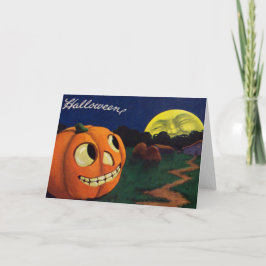 Pumpkin Jack o lantern man i Måne Kort