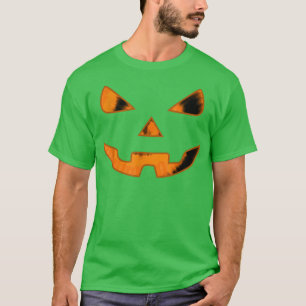 Pumpkin Jack O'Lantern Ansikte, Evil Smile, Hallow T Shirt