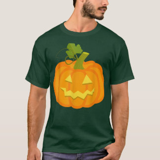 Pumpkin Jack O'Lantern Ansikte, Evil Smile, Hallow T Shirt