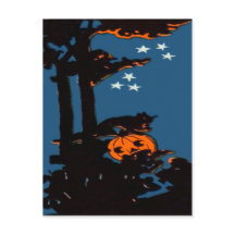 Pumpkin Jack O'Lantern Cat Orange Black