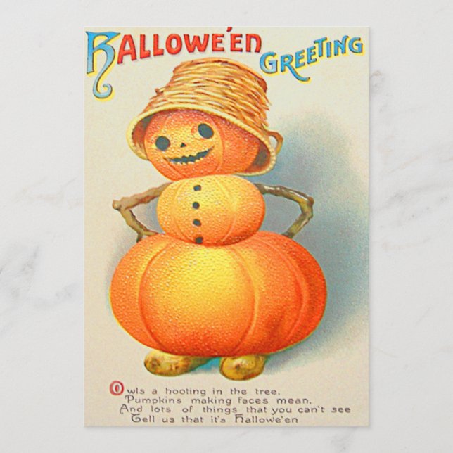 Pumpkin Jack O'Lantern Snögubbe (Framsida)