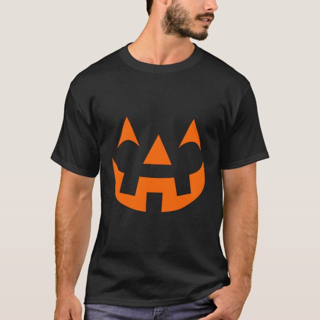 Pumpkin Jackolantern T Shirt (Framsida)
