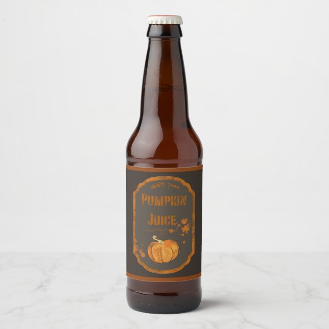 Pumpkin Juice Beer-etiketter Ölflaska Etikett (Framsida)