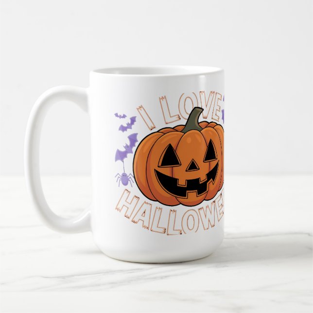 Pumpkin Kärlek Halloween Mugg (Vänster)