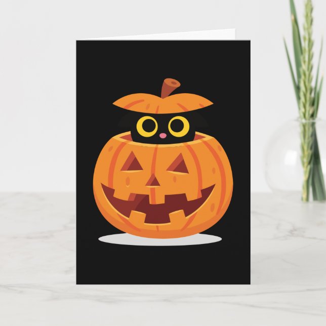Pumpkin Kattunge Kort (Framsida)