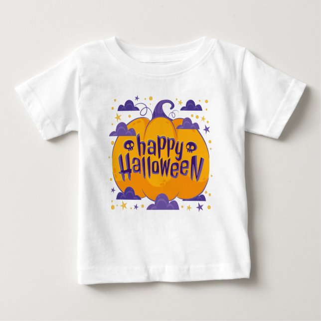 Pumpkin Kids Happy halloween T Shirt (Framsida)