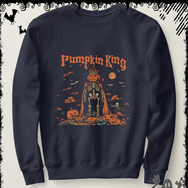 Pumpkin King  | ExDesigner | Halloween Lång Ärmad Tröja (Skapare uppladdad)