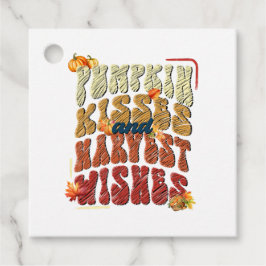 Pumpkin Kisses and Harvest Önskemål, hösten Gåvor Etiketter