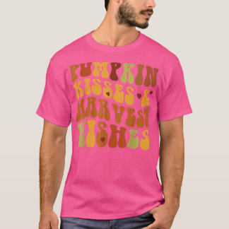 Pumpkin Kisses Harvest Önskemål Fall Autumn Pumpki T Shirt