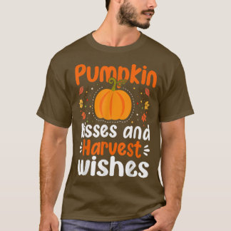 Pumpkin Kisses och Harvest Önskemål Halloween T Shirt