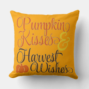 Pumpkin Kisses och Harvest Önskemål Kudde