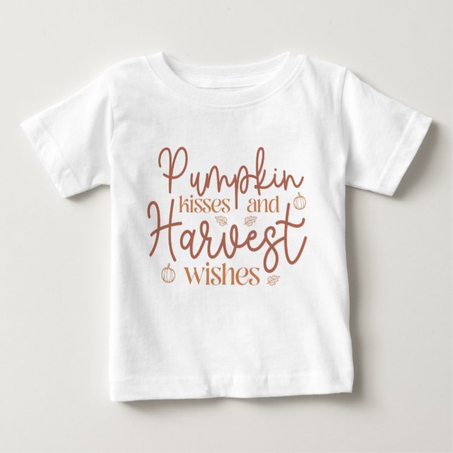 Pumpkin Kisses och Harvest Önskemål T Shirt (Framsida)