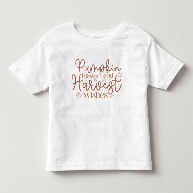 Pumpkin Kisses och Harvest Önskemål T Shirt (Framsida)
