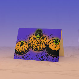 Pumpkin-konspiration 5 x 7-mappat gratulationskort inbjudan