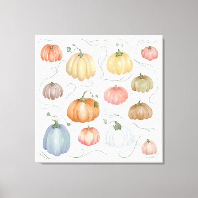 Pumpkin-korrigering för färgstarka vattenfärger canvastryck (Framsida)