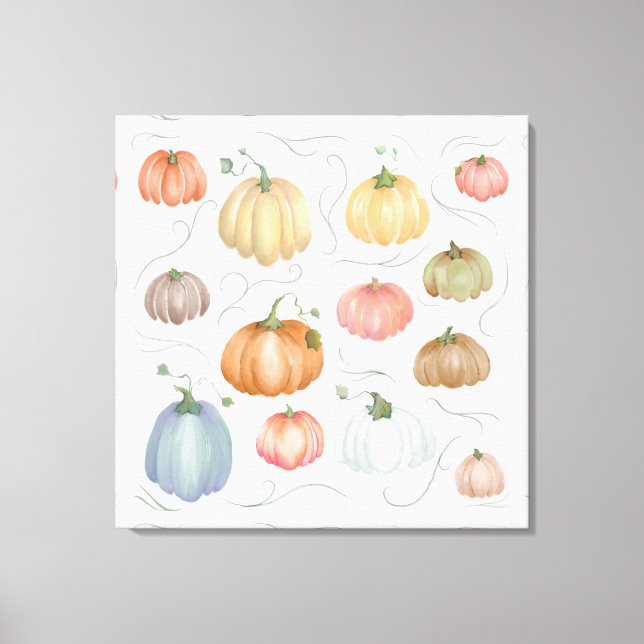 Pumpkin-korrigering för färgstarka vattenfärger canvastryck (Framsida)