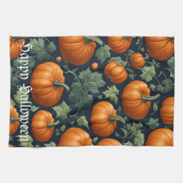 Pumpkin-korrigering för läder kökshandduk