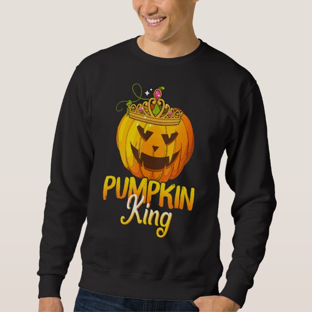 Pumpkin Kung Funny Halloween Costume Lång Ärmad Tröja (Framsida)